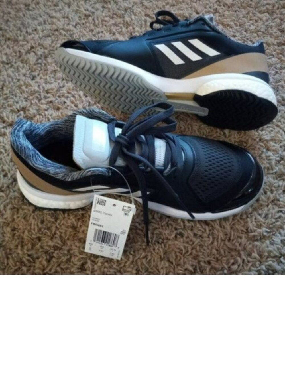 Nwt Adidas Stella McCartney Women Barricade Tennis Boost Shoes black 10.5